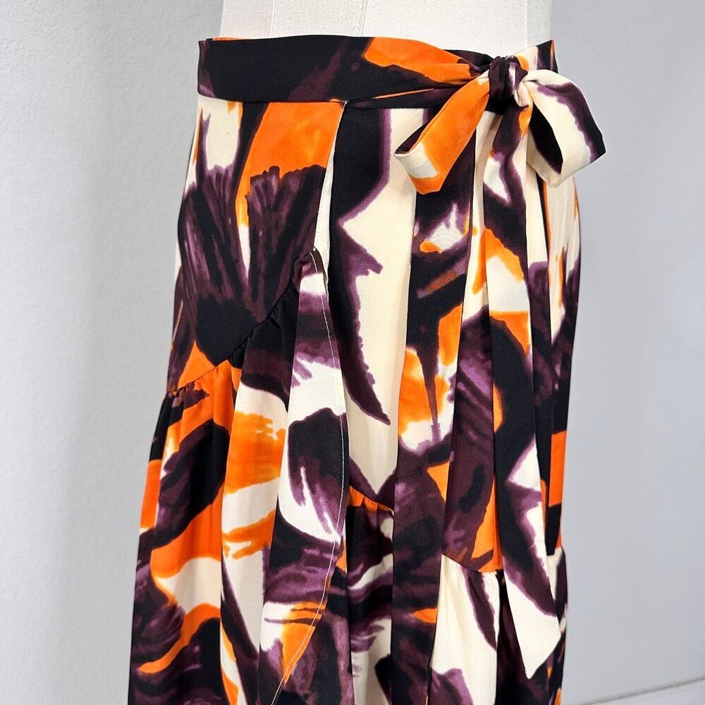 NWT Anthropologie Hutch Floral Wrap Midi Skirt S High Low Ruffle Boho Romantic - Picture 12 of 13